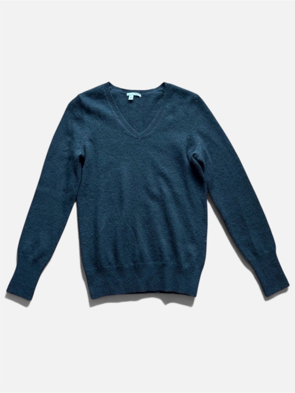 Halogen 100% Cashmere 2-Ply V-Neck Sweater Black | Size XS